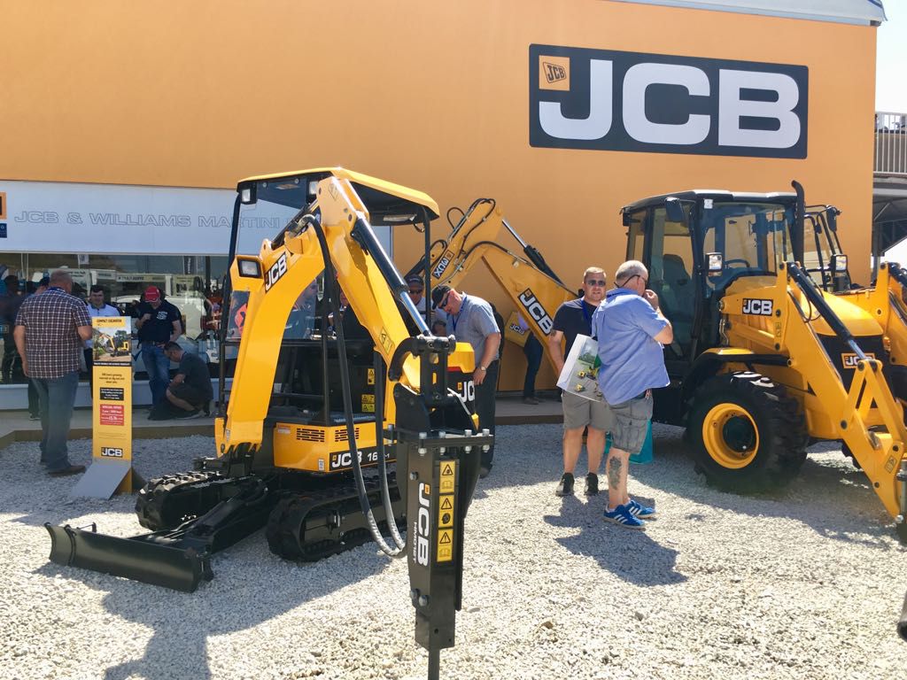 JCB are at Hillhead 2018 with their new compact 16C-1 excavator with the Perkins® 403D-07. Visit them at stand D4