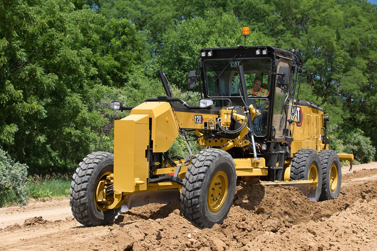 120 Motor Grader heavy blading