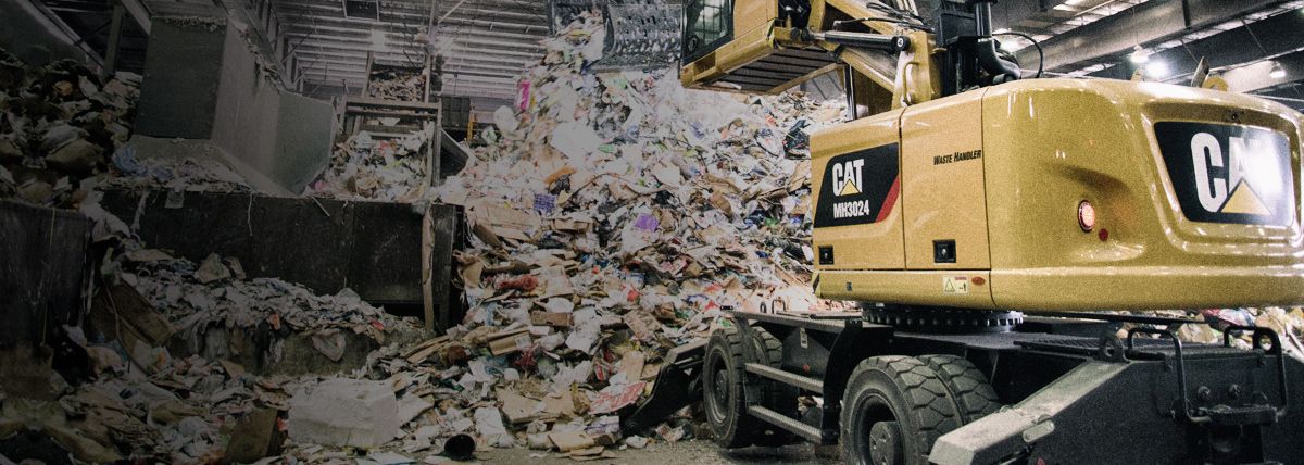 Material Handler MH3024 at material recovery facility