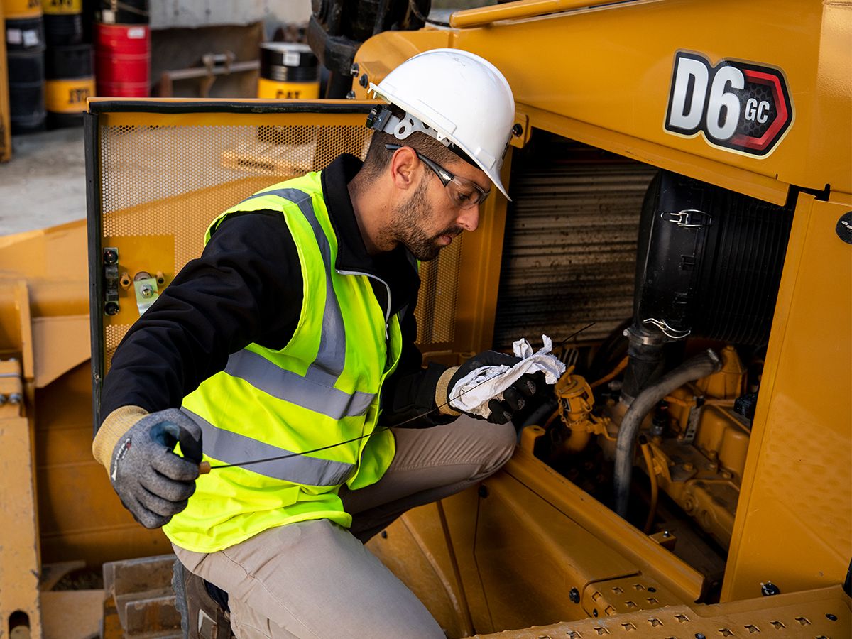 Le Tracteur D6 GC Cat a été conçu en vue de la facilité d'entretien