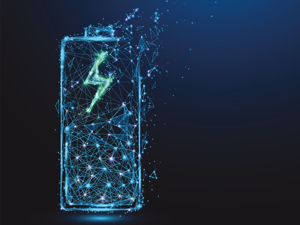 Wireframe battery background