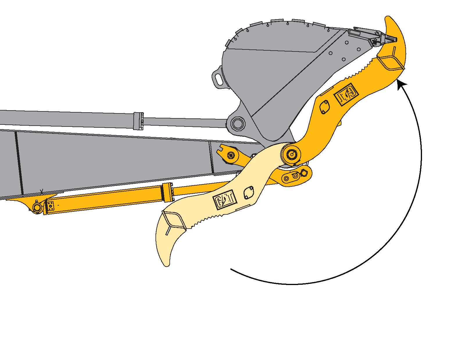 Máxima cobertura del cucharón