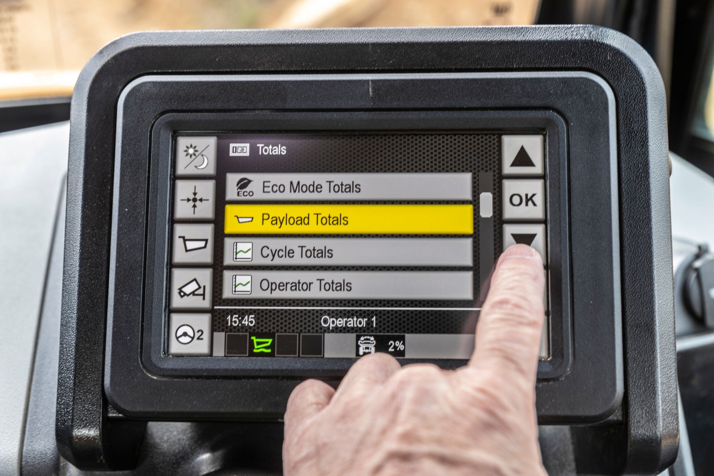 Payload Touchscreen Display - Articulated Truck