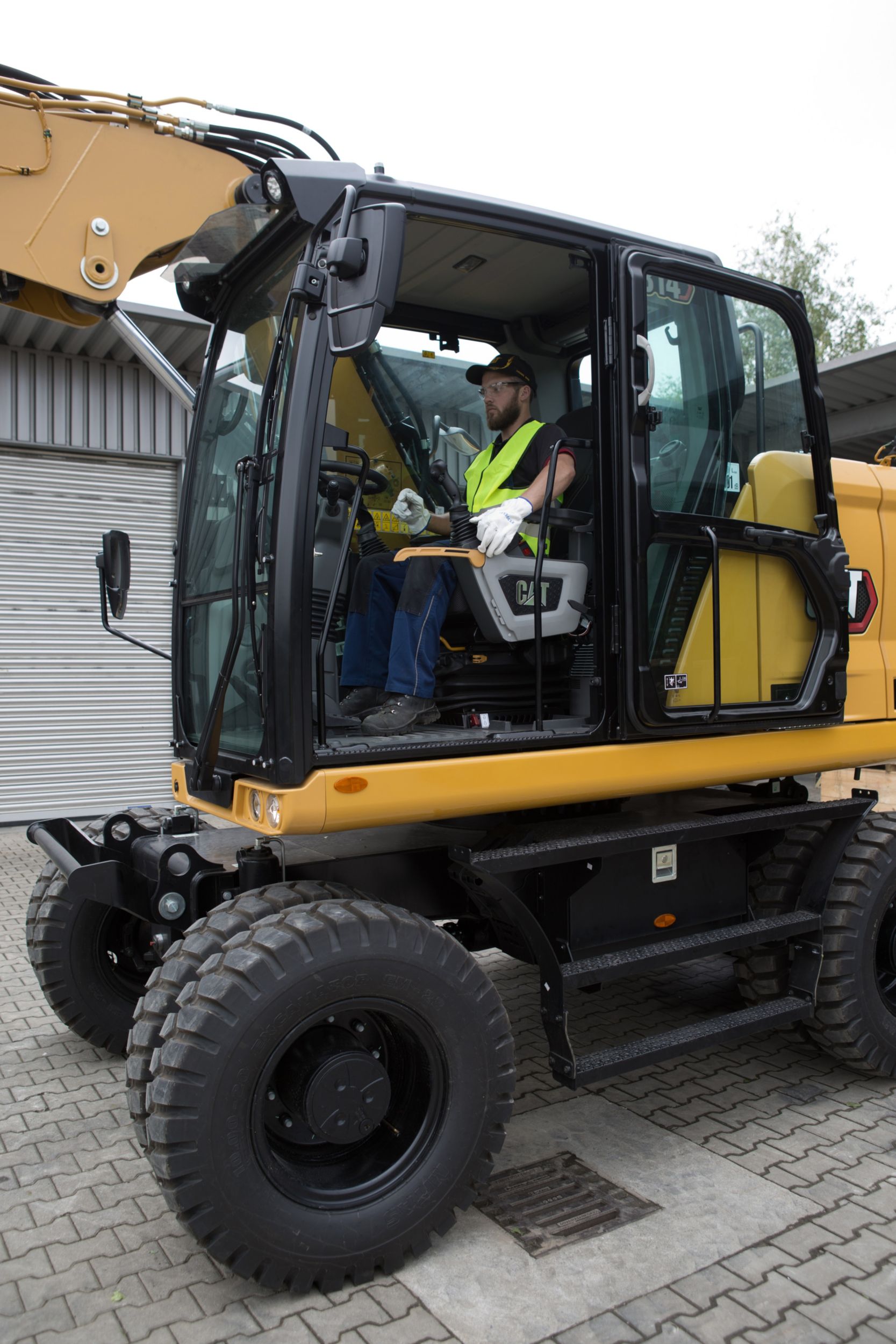 Operate in comfort in the M314 Wheeled Excavator