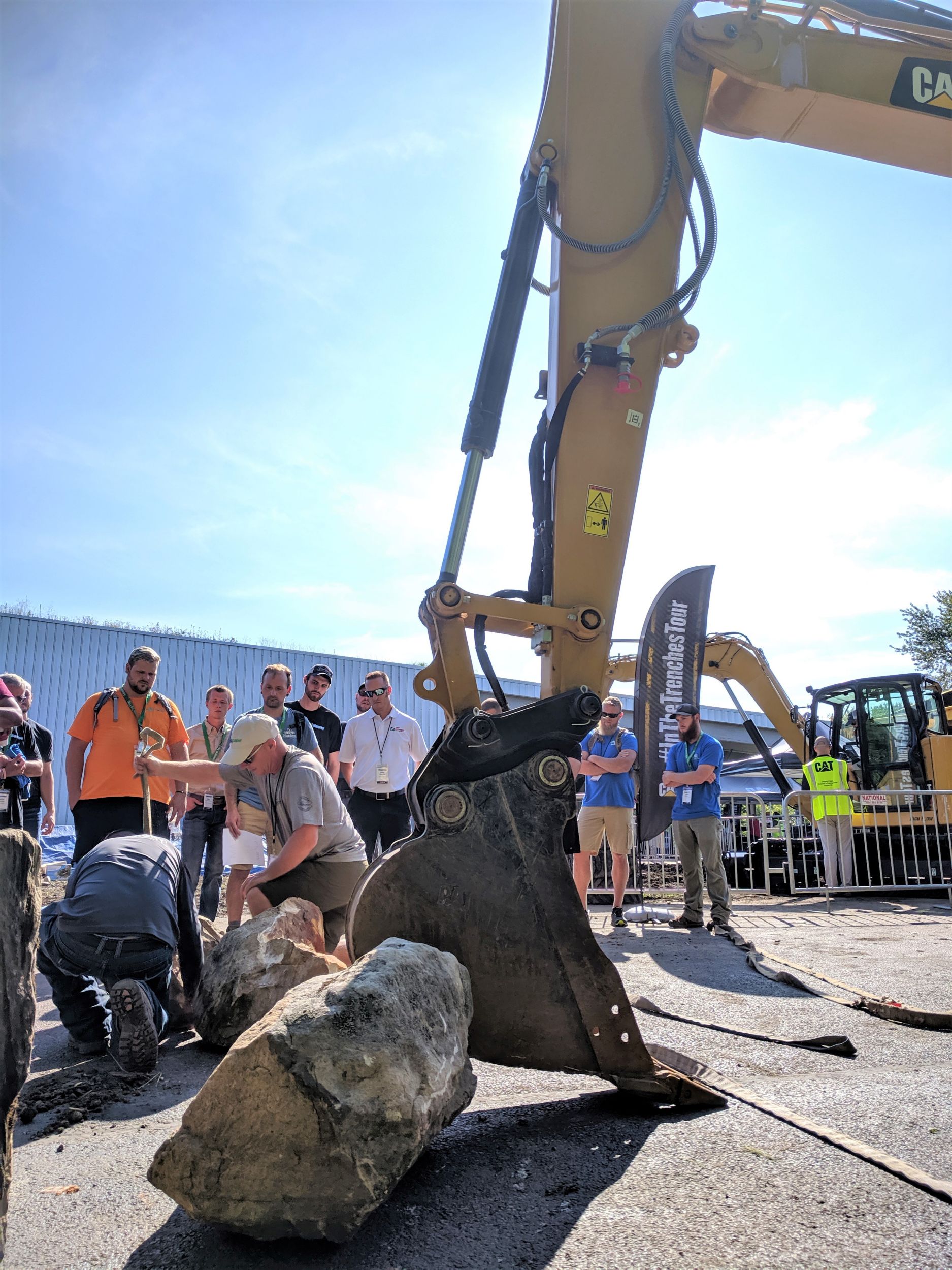 Cat 308 Mini Excavator assisted with some training sessions