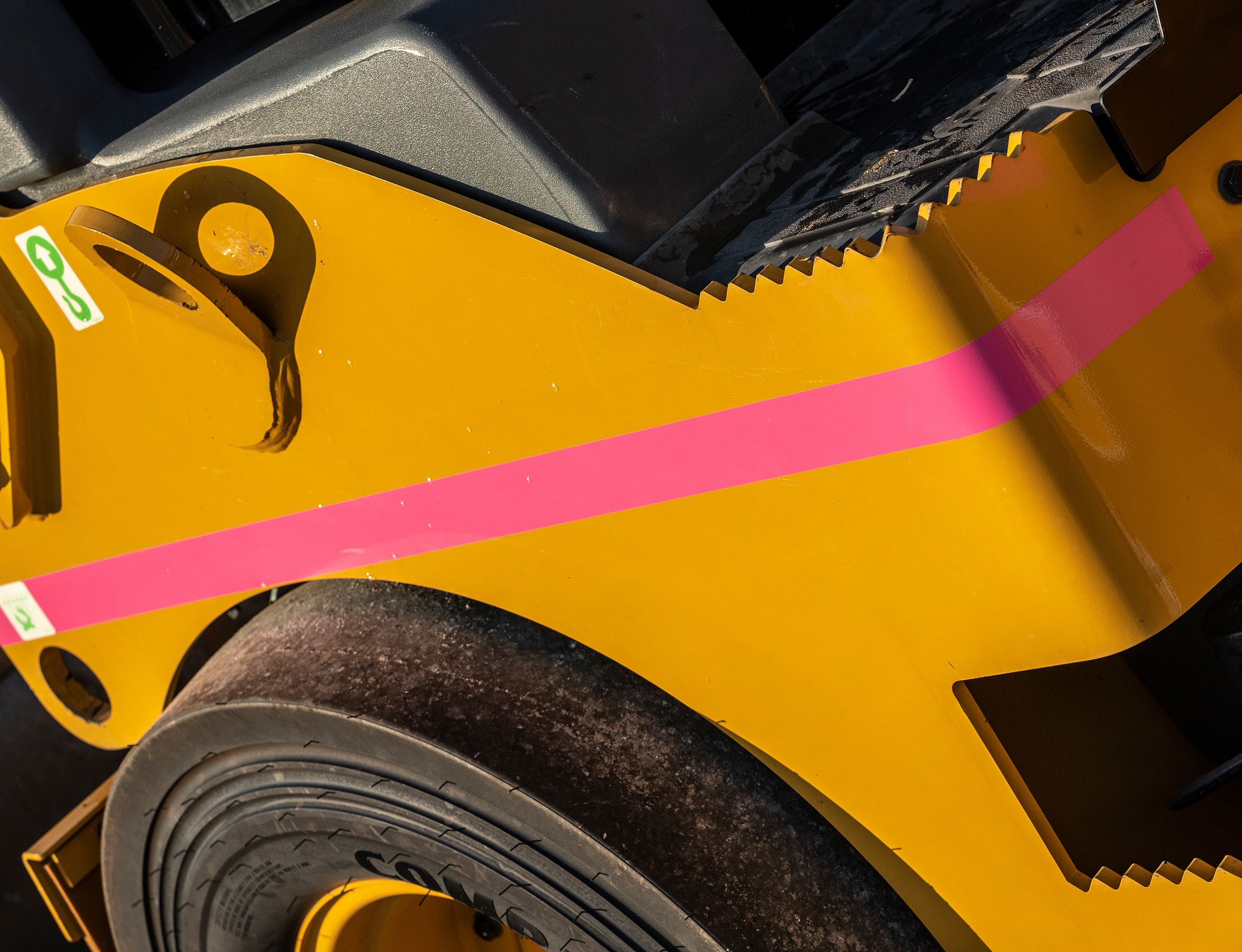 Pink Stripe on Dozer
