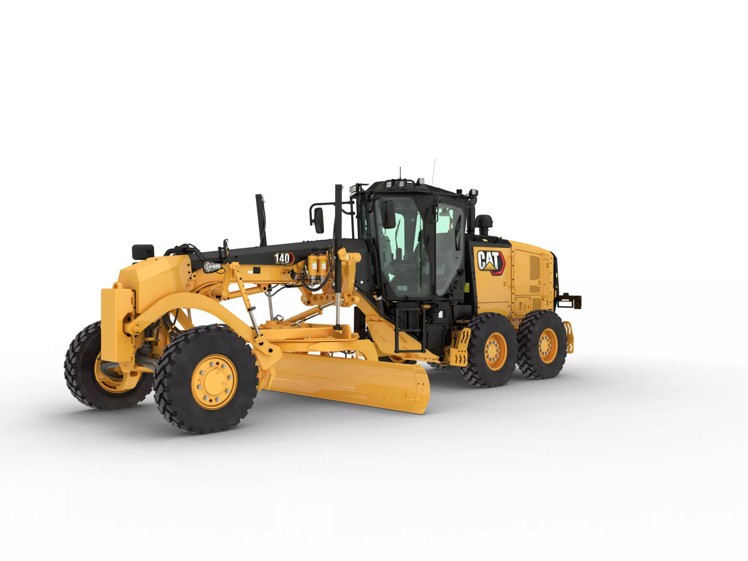 140 JOY AWD Motor Graders are designed for road grading, shaping shoulders, slopes, and ditches, and snow removal.