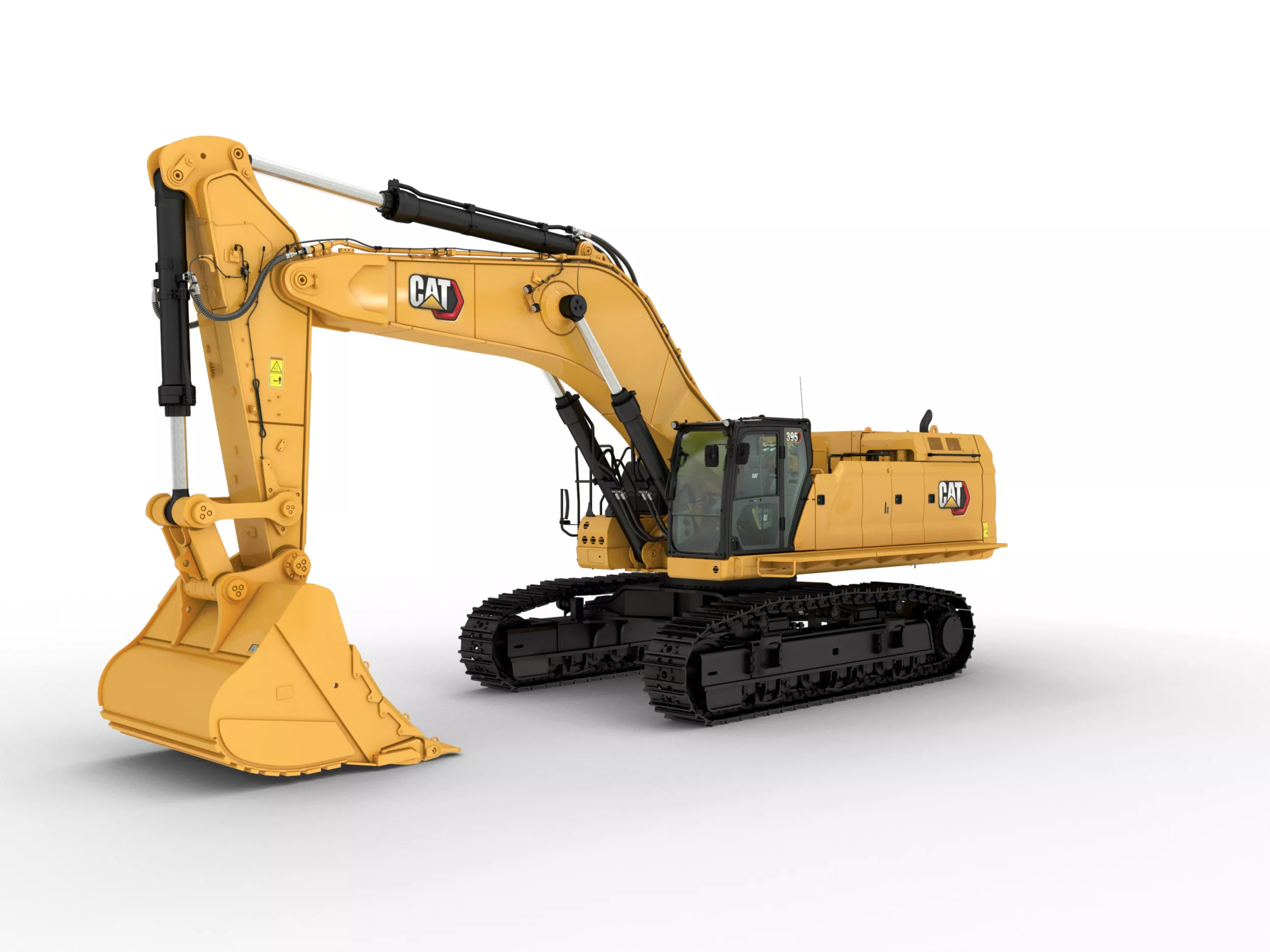 The Cat® 395 hydraulic trackhoe excavator delivers class-leading production with phenomenal power.