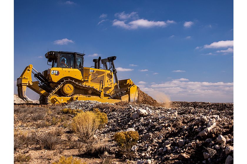 D7 Dozer Grading an Oil Pad