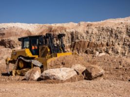 D7 Dozer Pushing Rocks