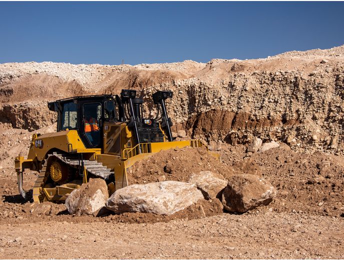 D7 Dozer Pushing Rocks