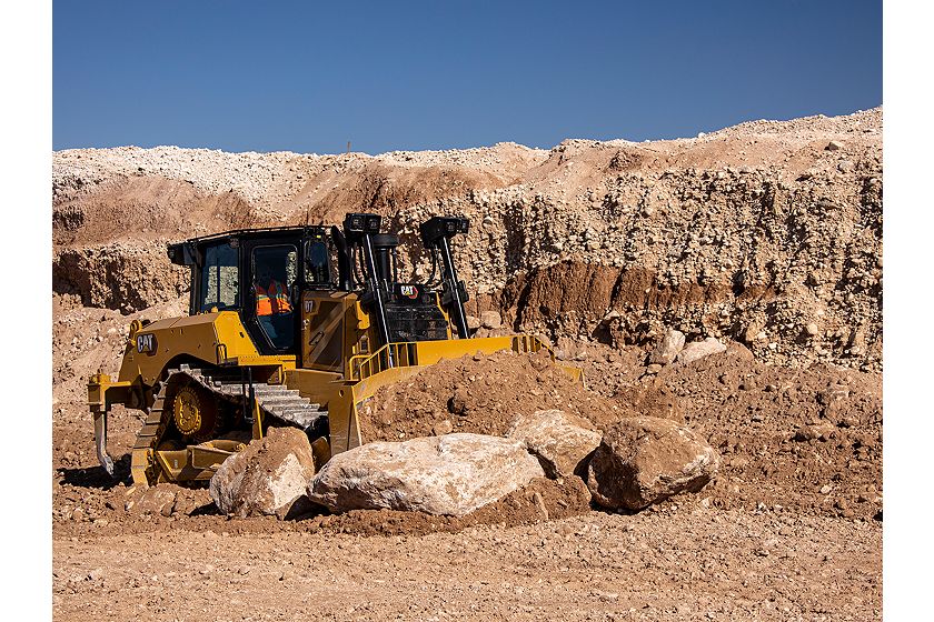 D7 Dozer Pushing Rocks