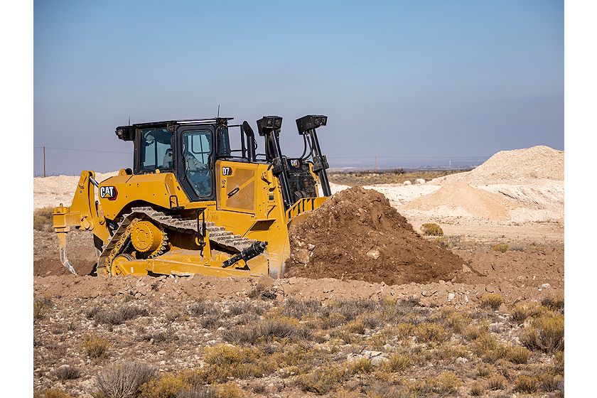 D7 Dozer Using Slope Assist to Control the Blade