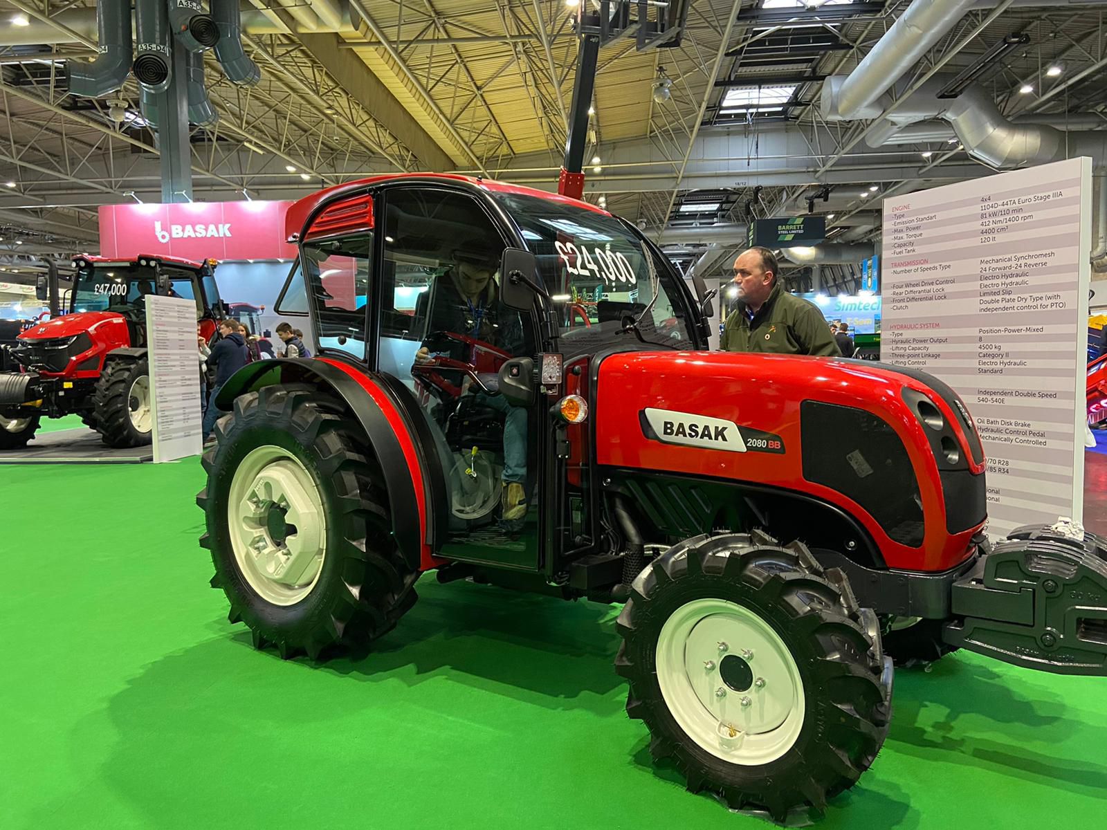 Proud to see @basaktraktortr showcasing it’s latest machines @lammashow today including its 2080BB tractor powered by a Perkins® 1104D-44TA in Hall 18, Stand 18.530. #LAMMA20 #agriculture