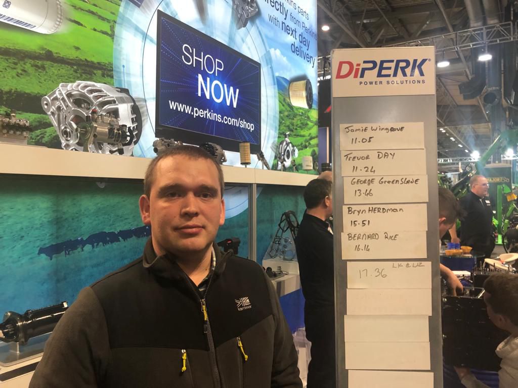Congratulations to Jamie Wingrove, currently top of the leader board for the Perkins engine rebuild challenge @lammashow having completed it in 11.05 minutes. Can you beat his time? Visit Perkins in Hall 17, Stand 17.440 and have a go. #LAMMA20