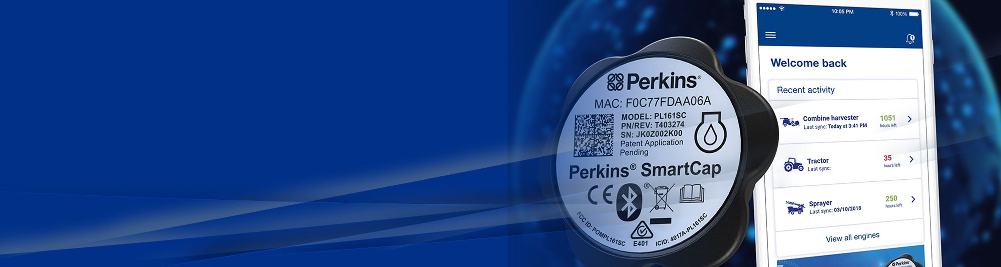 Perkins® SmartCap and Perkins® My Engine App