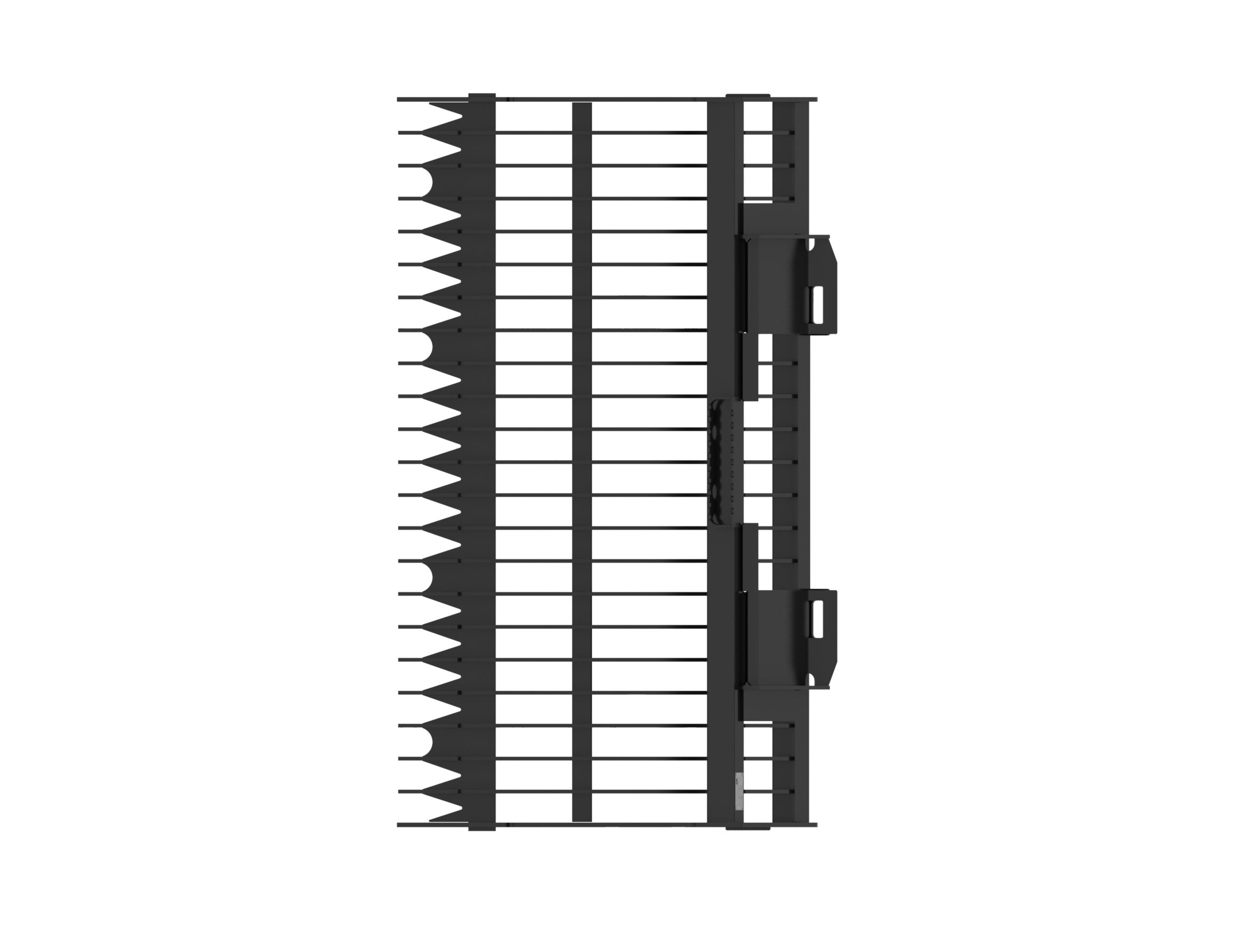 Godets squelettes 1 849 mm (74 in), type plaque à dents