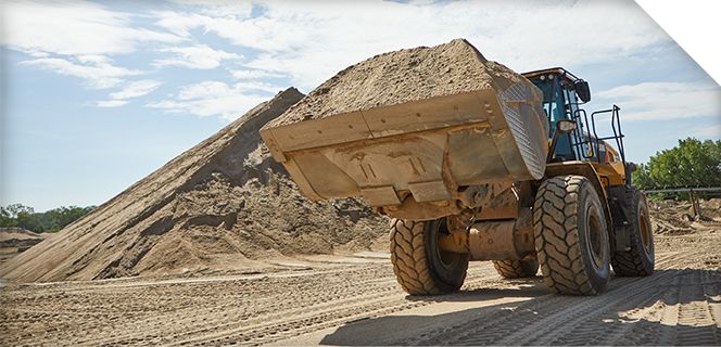 Wheel Loader Moving Dirt