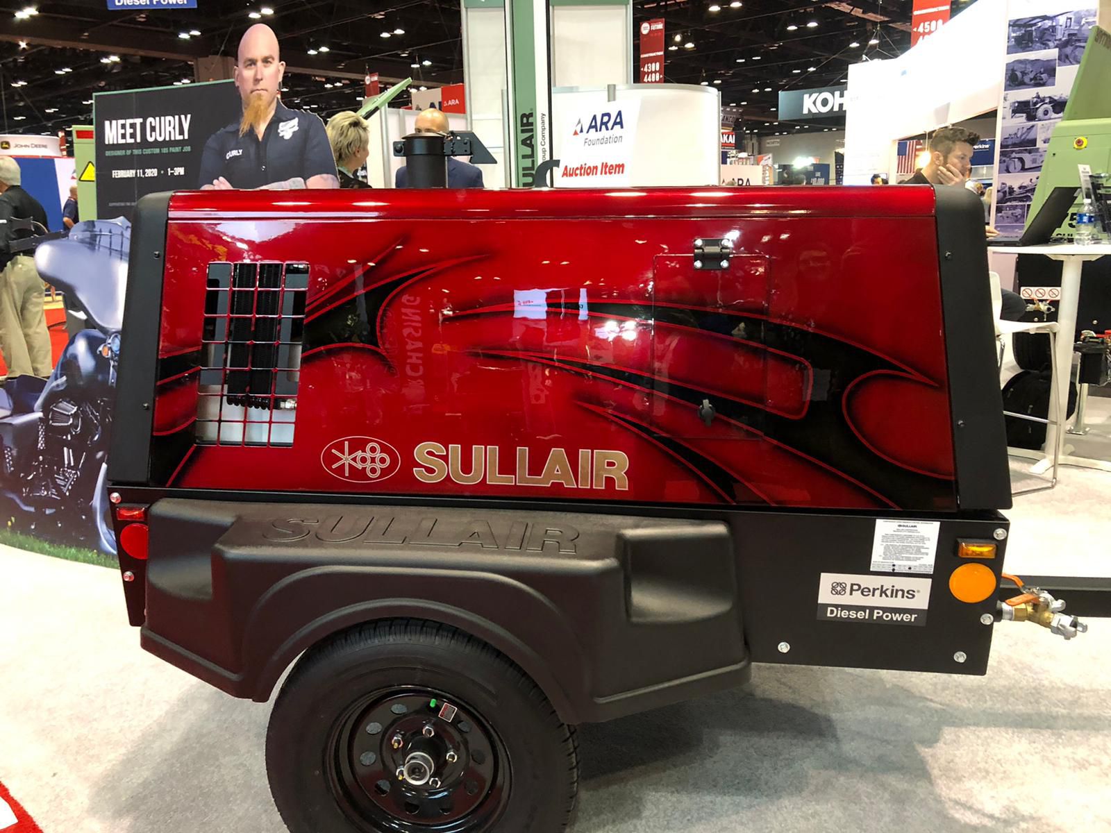 OK, this is really cool. @SullairLLC worked with the well-known @Curlyscycles to create a truly one-of-a-kind paint job on their #PerkinsPowered compressor that's being donated to the #ARAShow2020 charity event.
