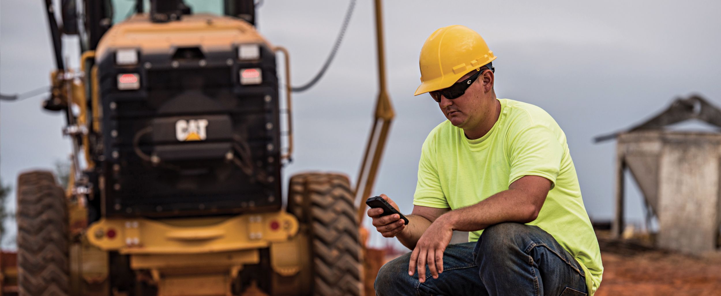 Operator looking at telemetics