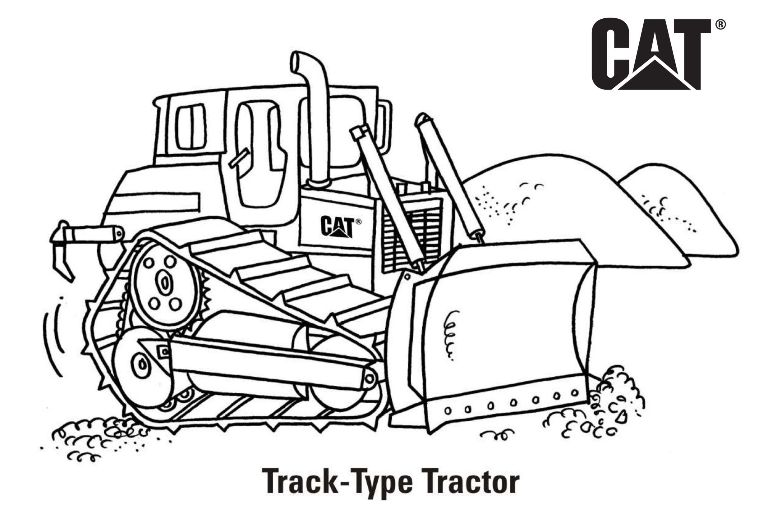 Track Type Tractor coloring page