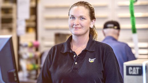 Cat dealer parts and service team member
