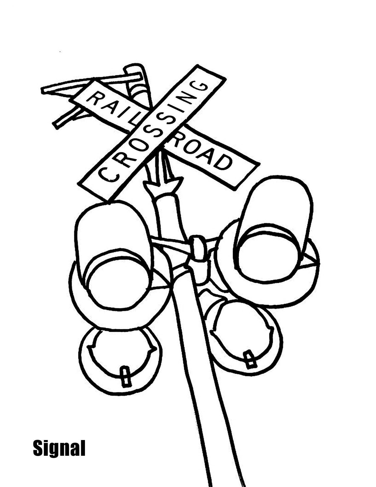 railroad tracks coloring pages