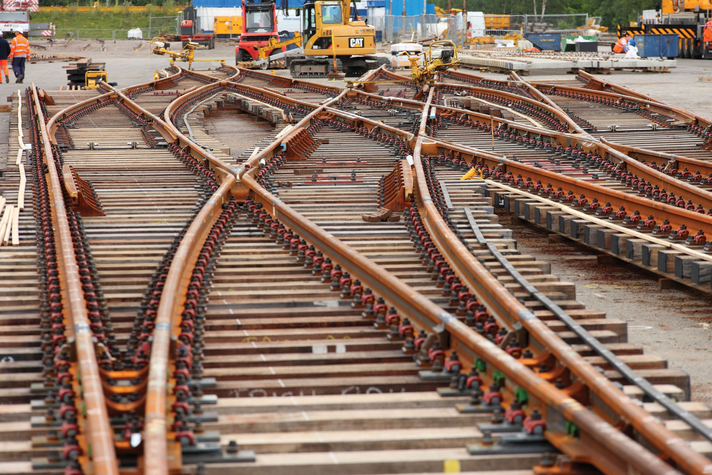 Main parts of a railroad track  Rails, Sleeper, Railroad Switch