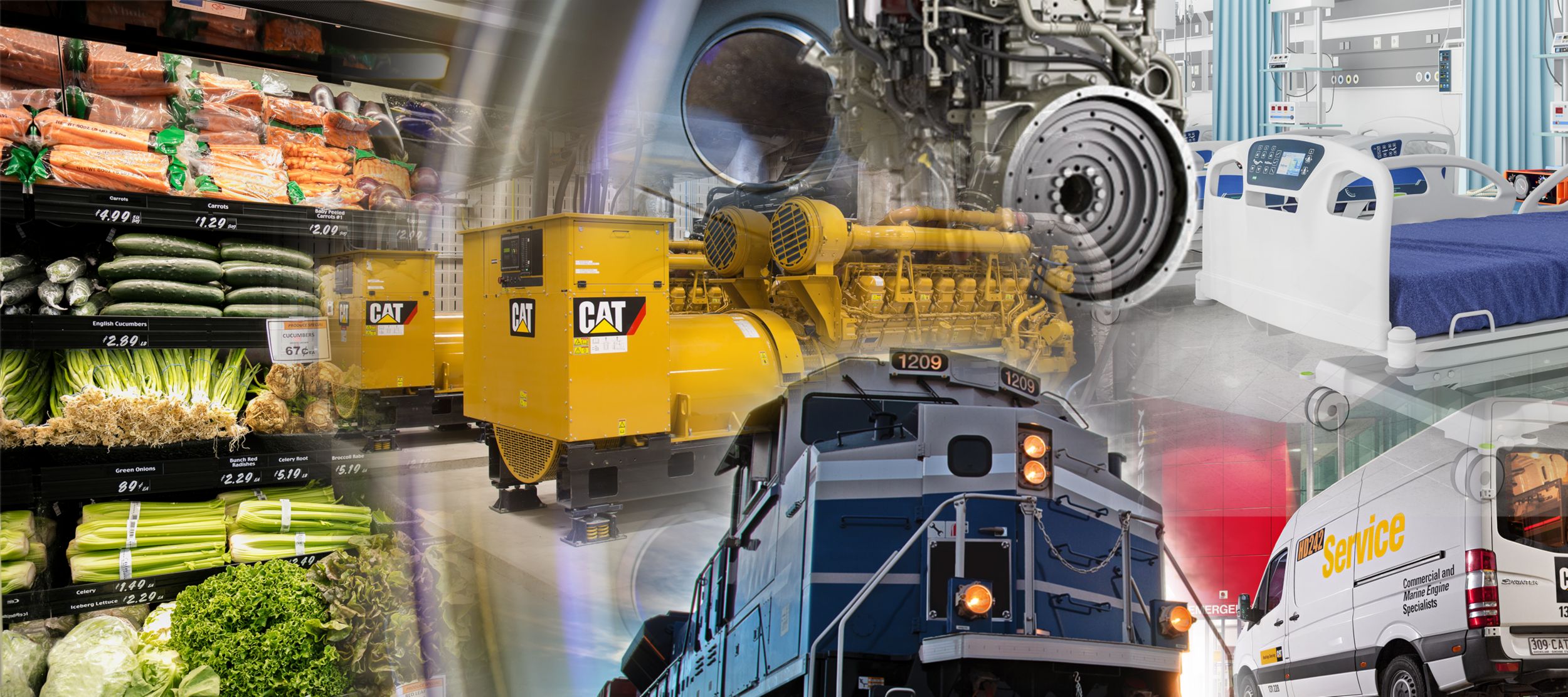 collage of places using power