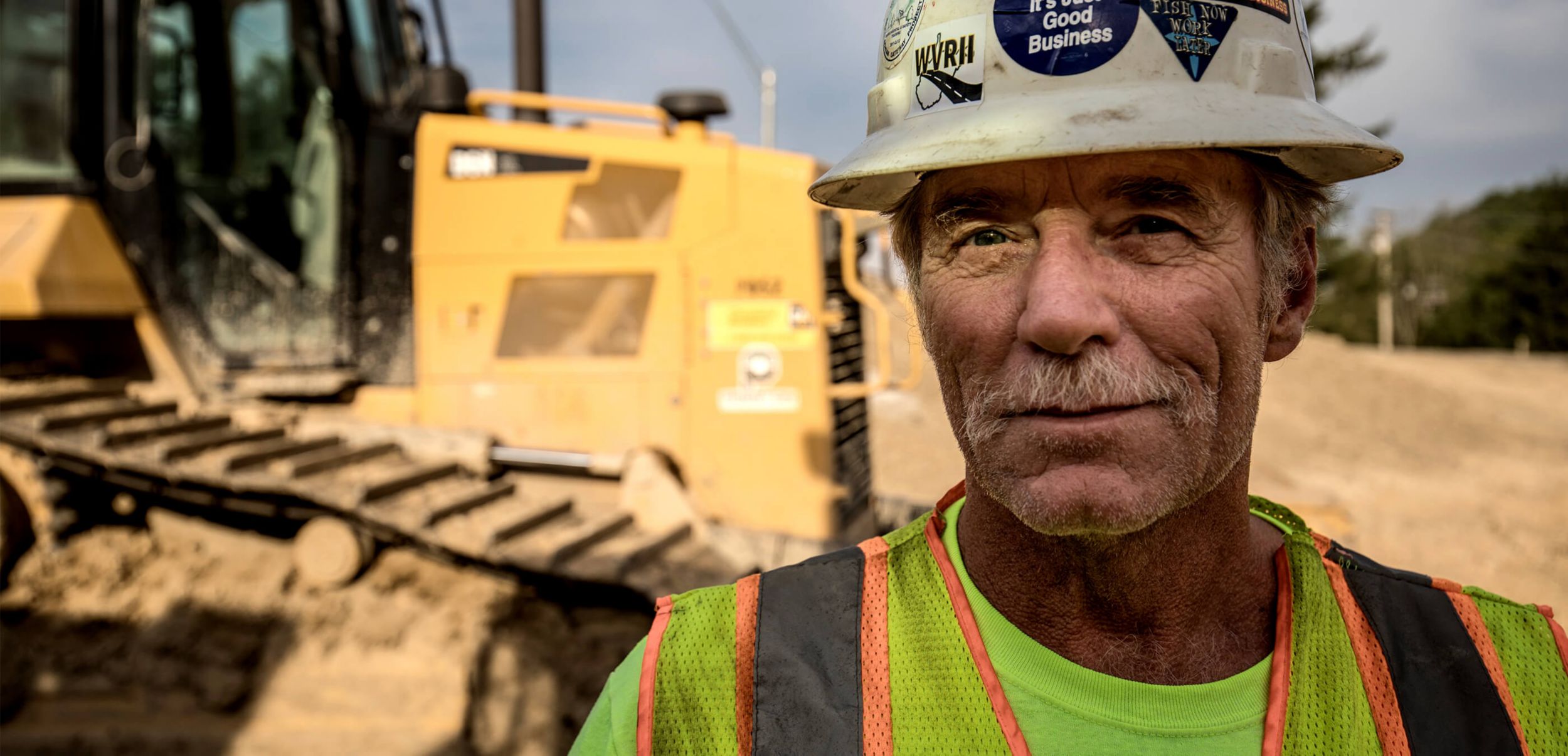 Customer stading on jobsite