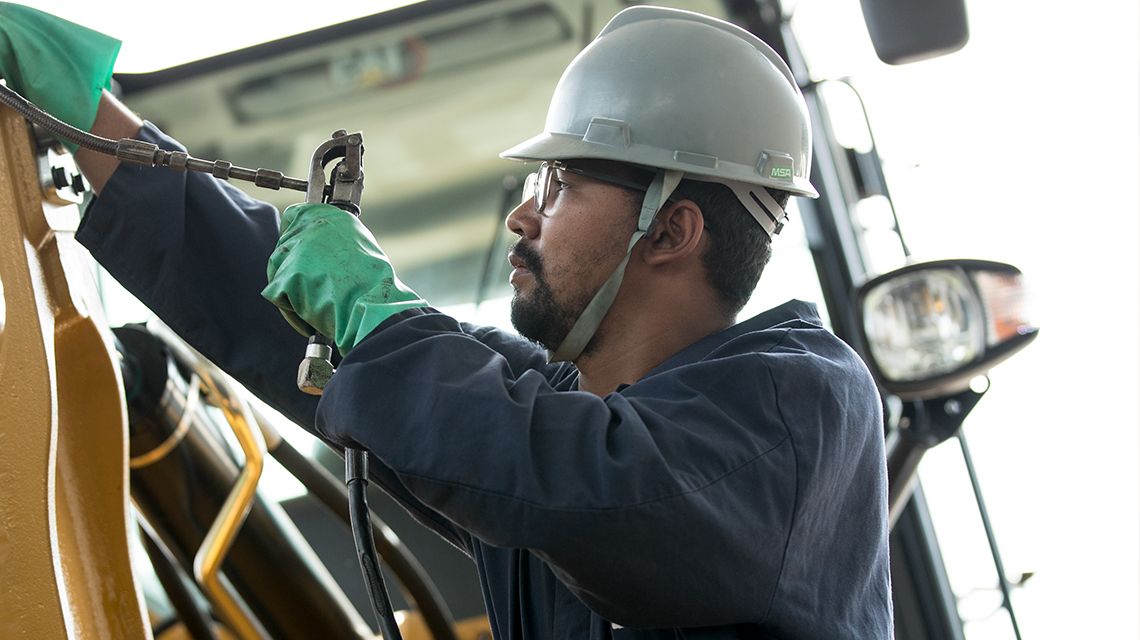 Father and daughter work together during COVID-19 pandemic