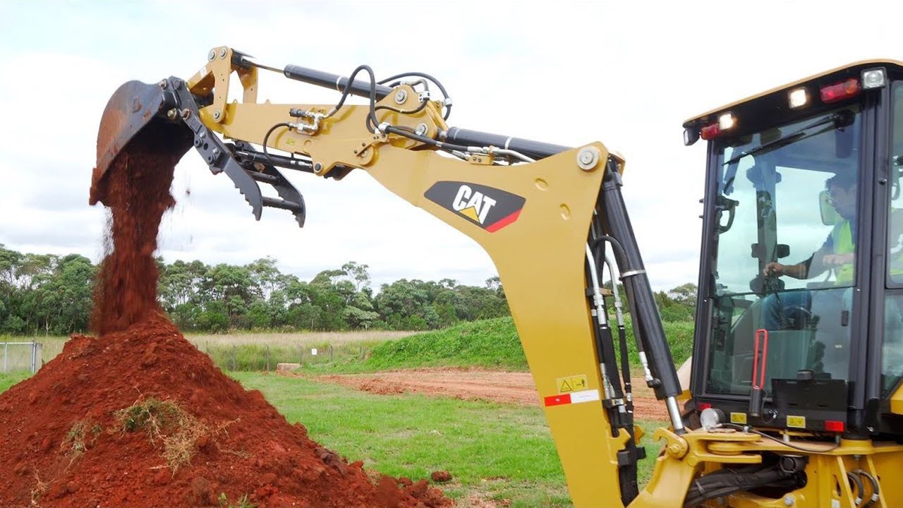 Bomba de pistão de fluxo variável. Cat® 416F2 retroexcavadoras, Caterpillar