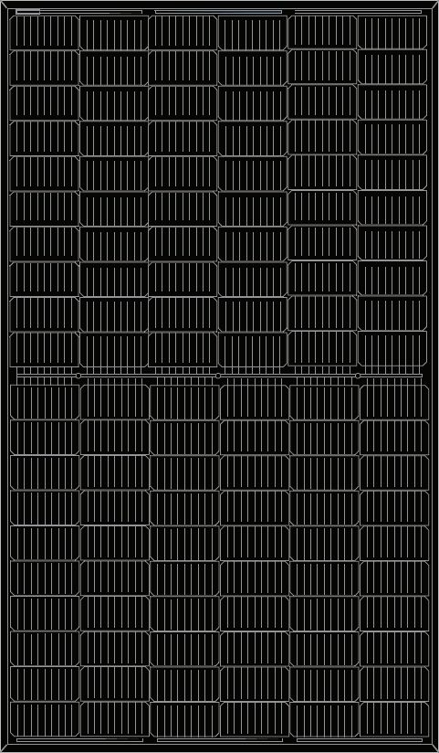 Image of Cat PVC Photovoltaic Module Halfcut Black