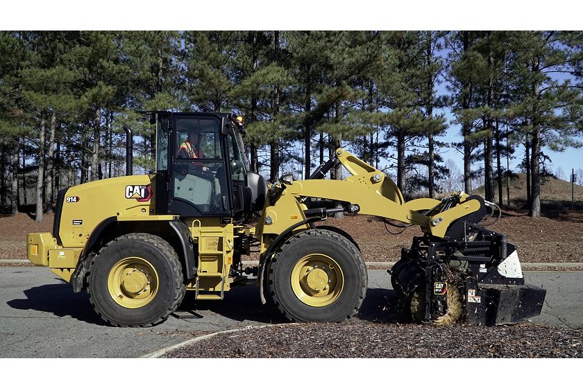 Cat® Pickup Broom at Work