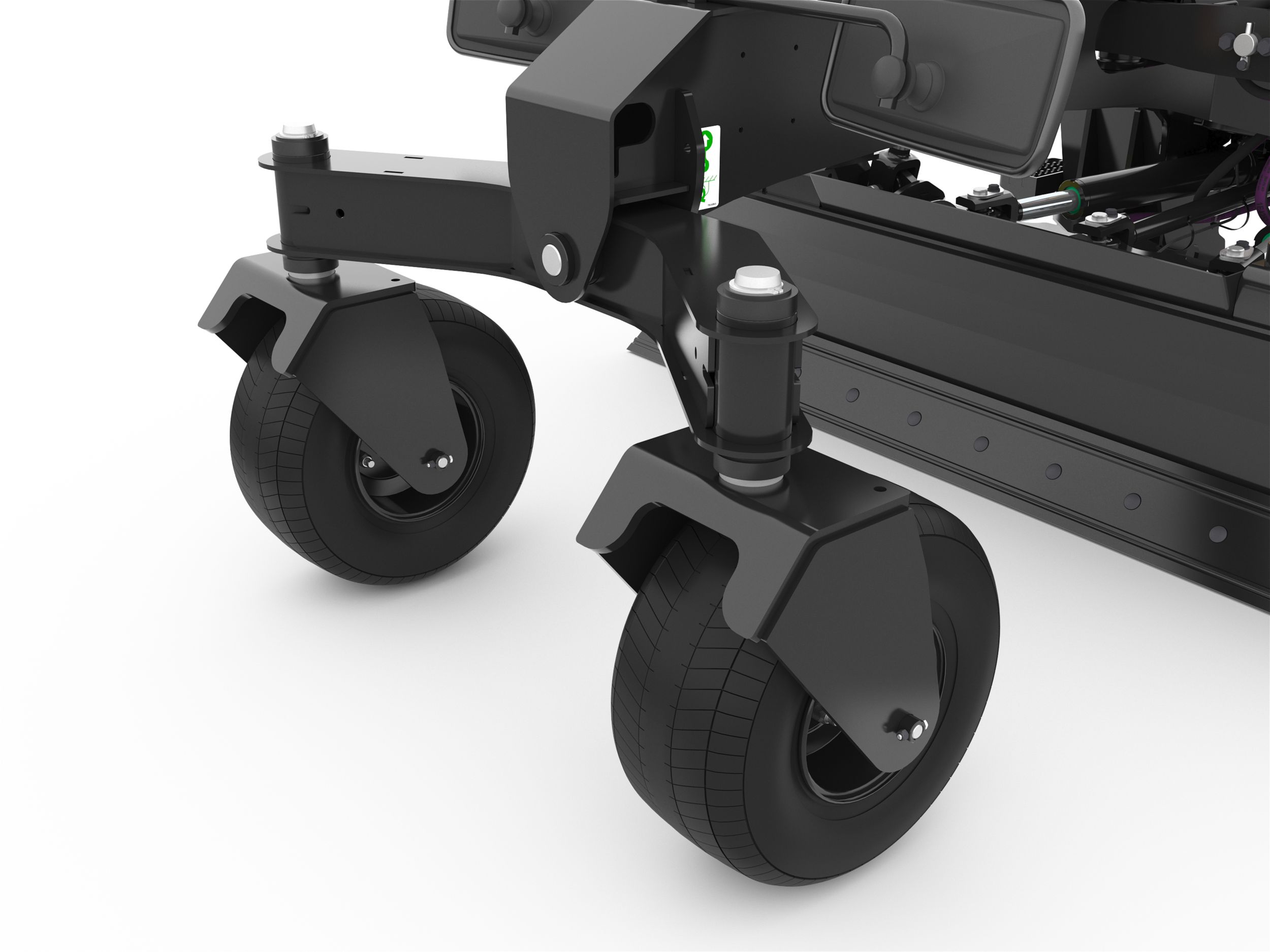 Eje delantero independiente con ruedas dobles