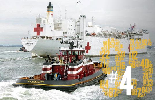 Docking the USNS Comfort Hospital Ship