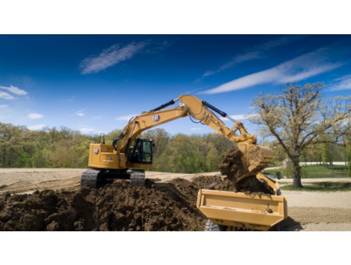 High performance truck loading with a 335 excavator