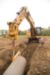 335 laying pipe in newly dug trench