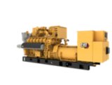 G3512H 50 Hz Gas Open Generator Set, Rear Left View