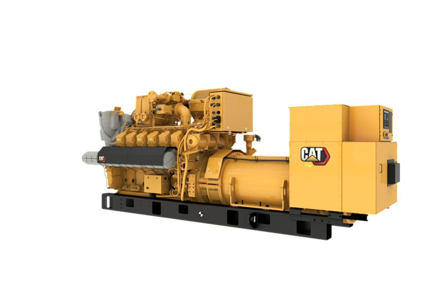 G3512H 50 Hz Gas Open Generator Set, Rear Left View