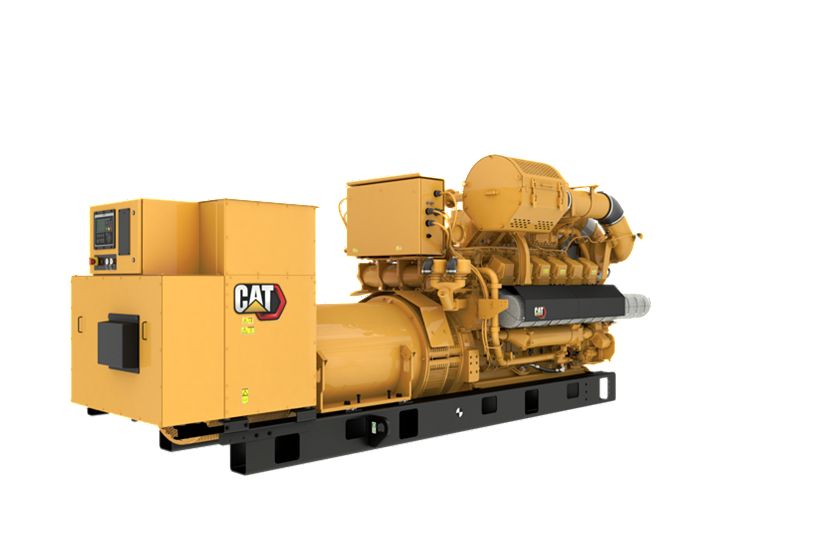 G3512H 50 Hz Gas Open Generator Set, Rear Right View