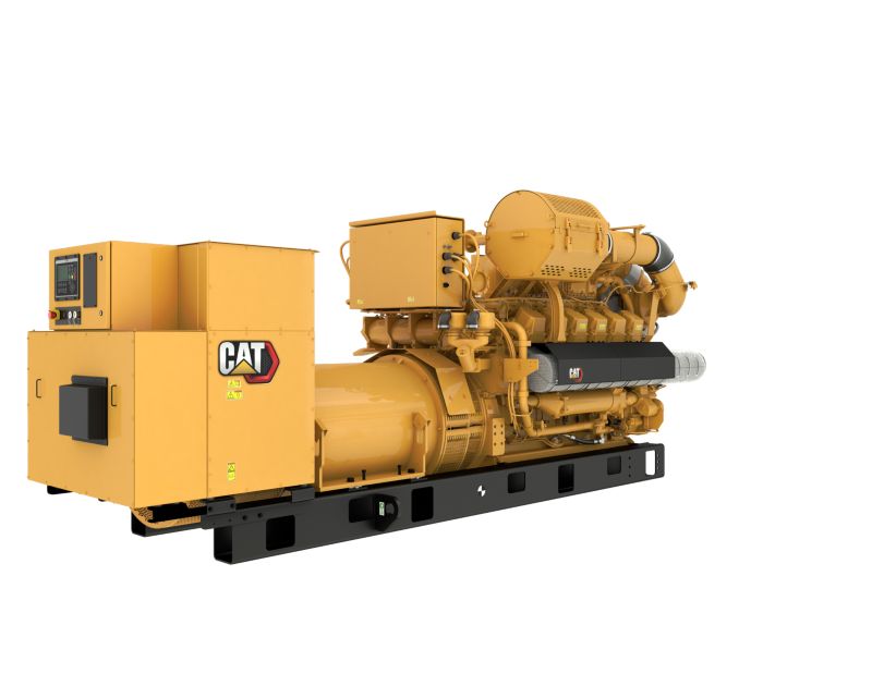 G3512H 50 Hz Gas Open Generator Set, Rear Right View