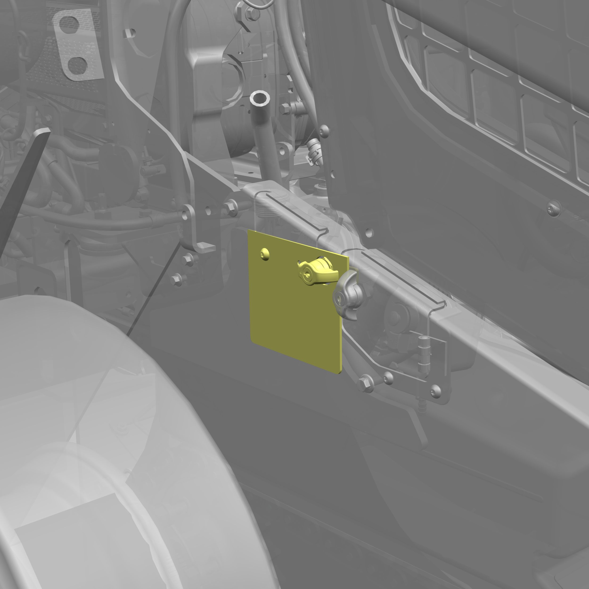 Hydraulic Oil and Fuel Fill Lockable Door 3