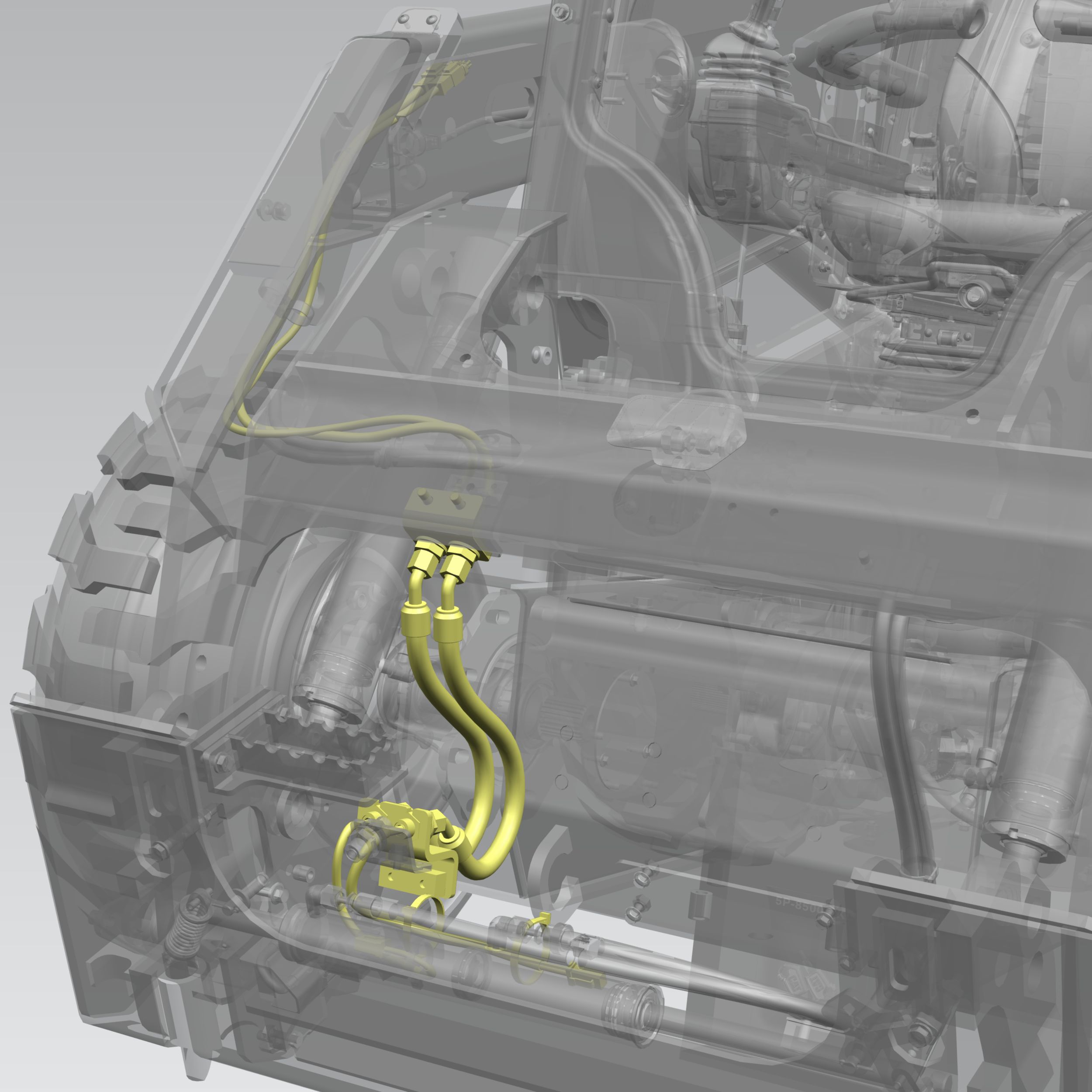 Self Level Sensor and Electric Quick Coupler Harness Guard