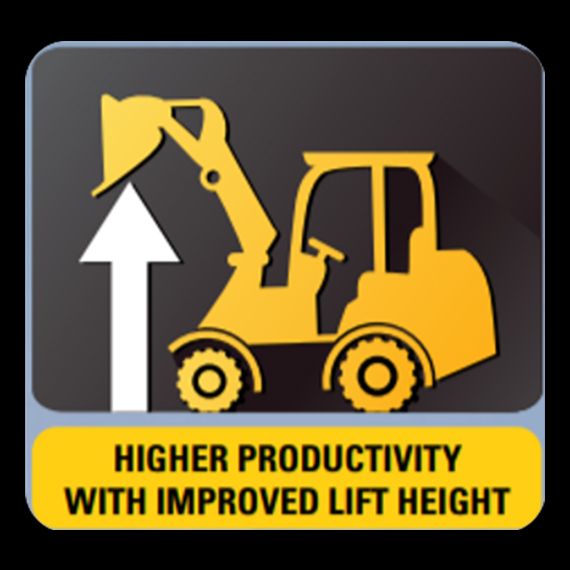Higher productivity with improved lift height
