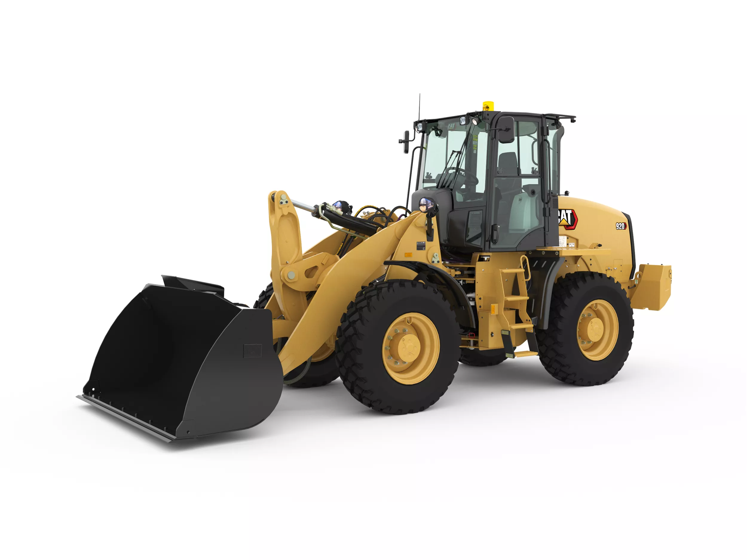 The Cat® 920 Small Wheel Loader features an optimized Z-bar linkage that combines the digging efficiency of a traditional Z-bar loader with tool carrier capabilities for great performance and versatility.