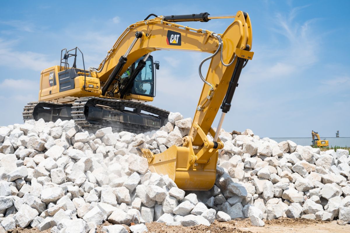 The Cat 345 GC used for rock excavation