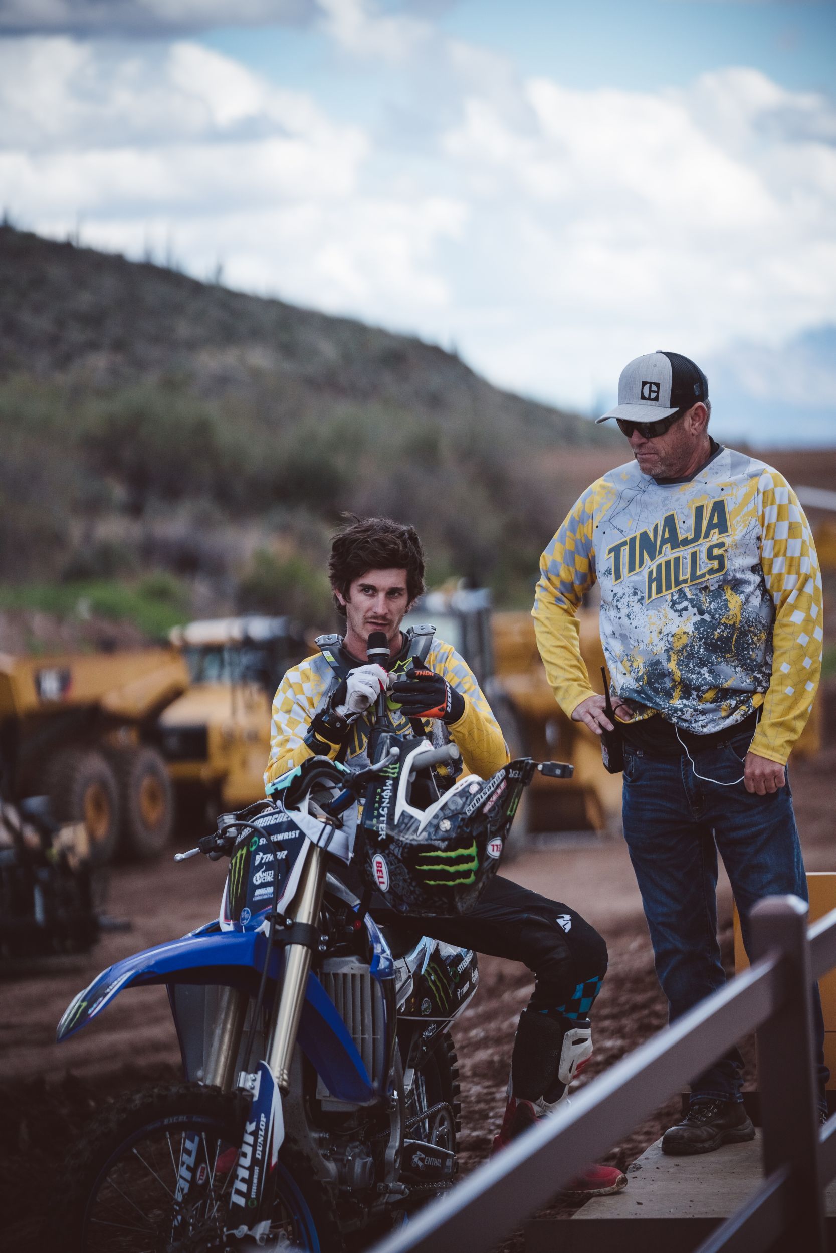 Jarryd McNeil and Tinaja Hills Field Operations Manager Jarred Harris at the Caterpillar Tinaja Hills Training Center. 