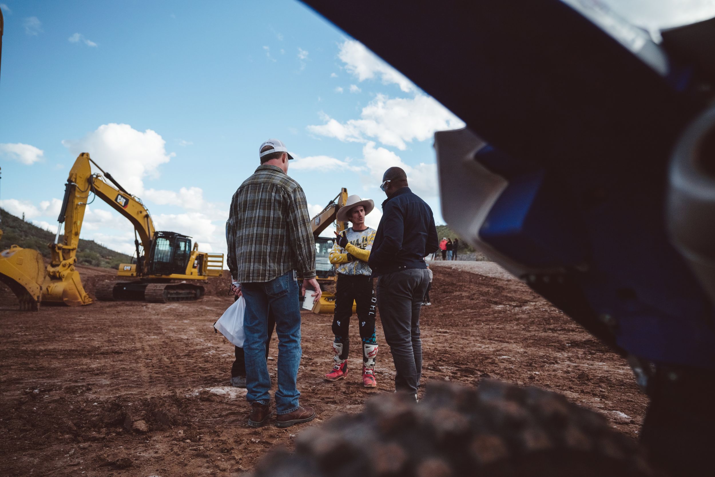 Jarryd McNeil and team at the Caterpillar Tinaja Hills Training Center.