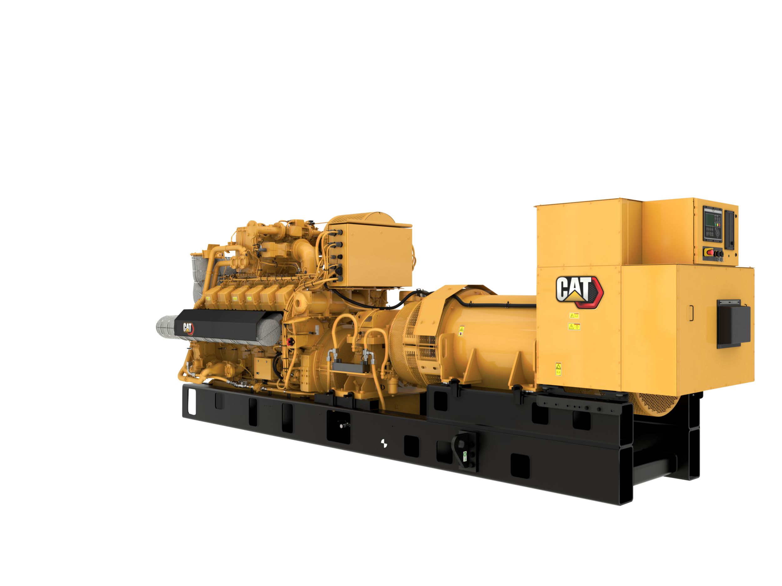 G3512H 60 Hz Gas Open Generator Set, Rear Left View